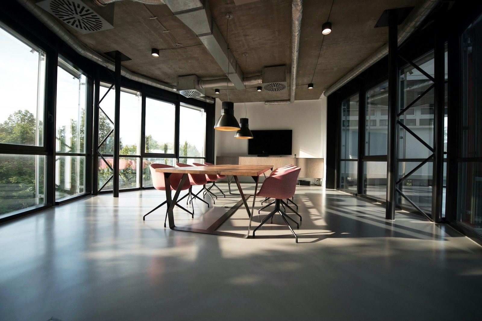 An evening training room set up for an AI expense classification column